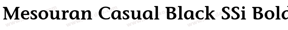Mesouran Casual Black SSi Bold Italic字体转换